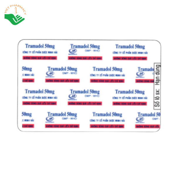 Thuốc Tramadol 50mg Dược Minh Hải giảm đau mức độ trung bình đến nặng (Hộp 2 vỉ x 10 viên) - Ảnh 4