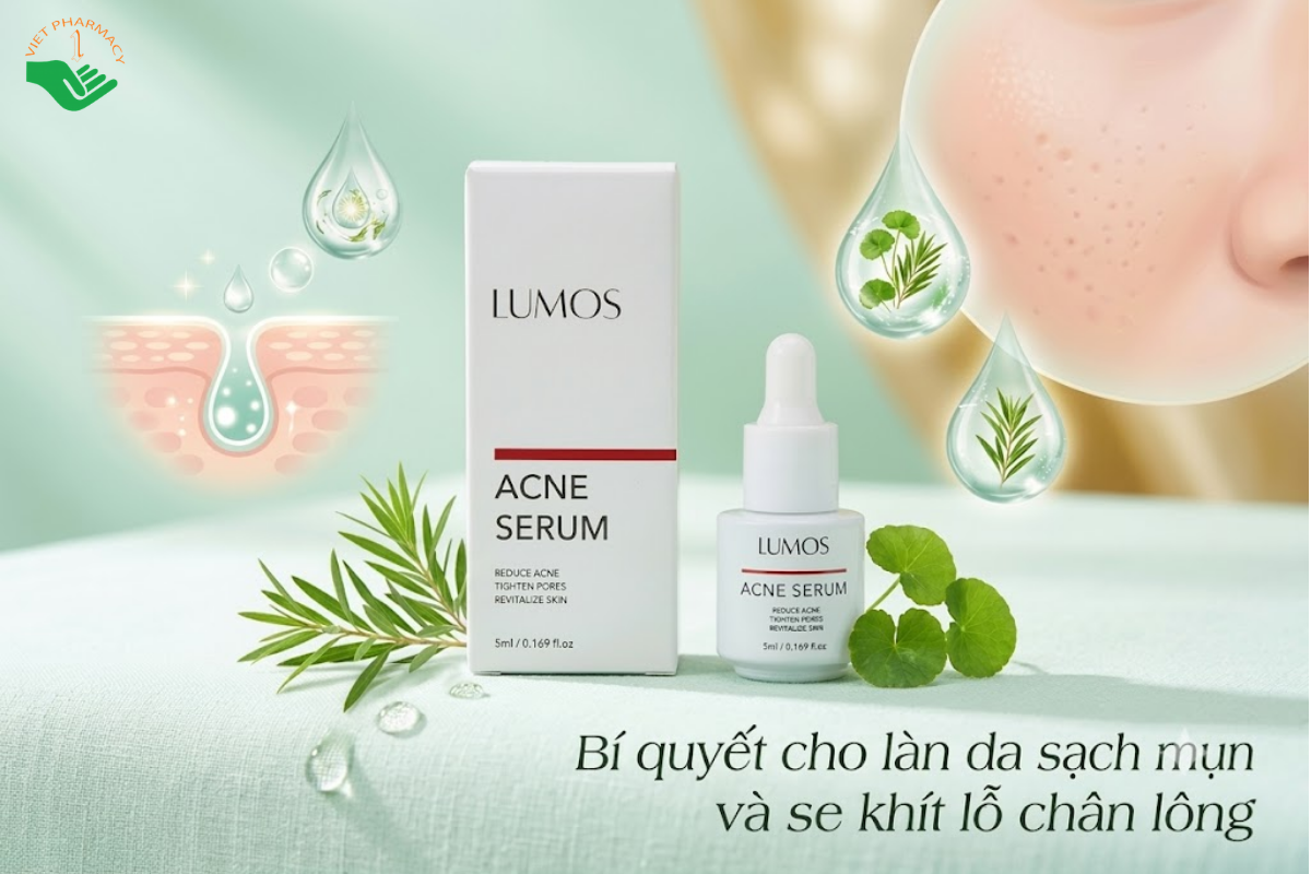 Tinh chất Acne Serum Lumos hỗ trợ giảm mụn và mờ thâm (Lọ 5ml)
