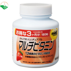 Viên nhai Most chewable Multivitamin Orihiro bổ sung 13 loại vitamin, hỗ trợ bổ sung dưỡng chất (Lọ 180 viên)