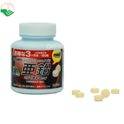 Viên nhai Most chewable Zinc Orihiro bổ sung kẽm, vitamin B1, B2, B6 và biotin (Lọ 180 viên)