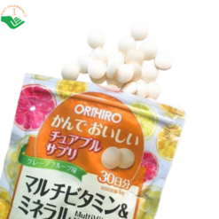 Viên nhai Multivitamin & Mineral Orihiro bổ sung vitamin và khoáng chất, hỗ trợ bổ sung dưỡng chất (Túi 120 viên)