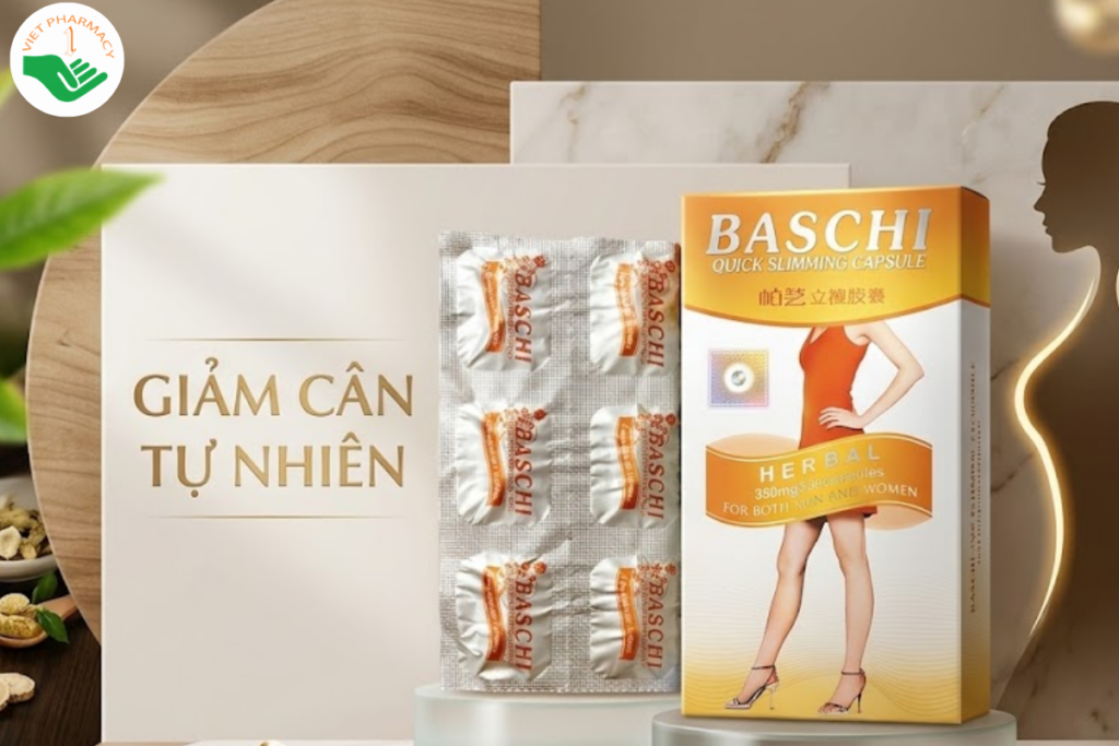 Viên uống Baschi Taiwan Nuomeixiu hỗ trợ kiểm soát cân nặng và hạn chế tăng cân trở lại (Hộp 30 viên)