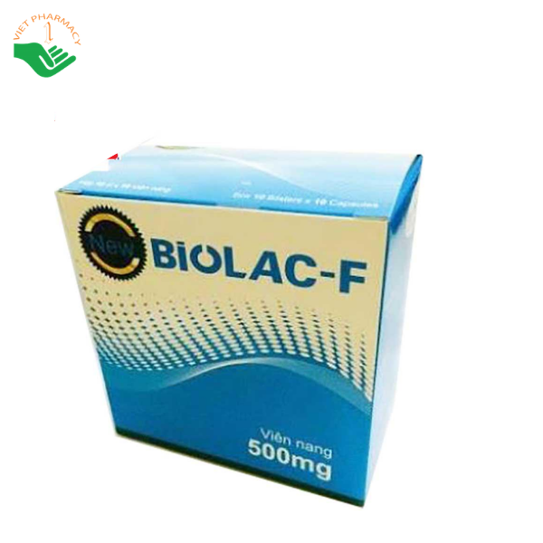 Viên uống Biolac-F Biopharco hỗ trợ cân bằng hệ vi sinh đường ruột và cải thiện tiêu hóa (Hộp 10 vỉ x 10 viên)