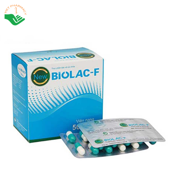 Viên uống Biolac-F Biopharco hỗ trợ cân bằng hệ vi sinh đường ruột và cải thiện tiêu hóa (Hộp 10 vỉ x 10 viên)