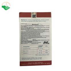 Viên uống Biozinc+C Aconitum tăng cường sức đề kháng, bổ sung kẽm và vitamin C (Hộp 30 viên)