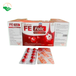 Viên uống bổ máu Fe Folic Vinpha hỗ trợ tái tạo hồng cầu, giảm nguy cơ thiếu máu (Hộp 10 vỉ x 10 viên)