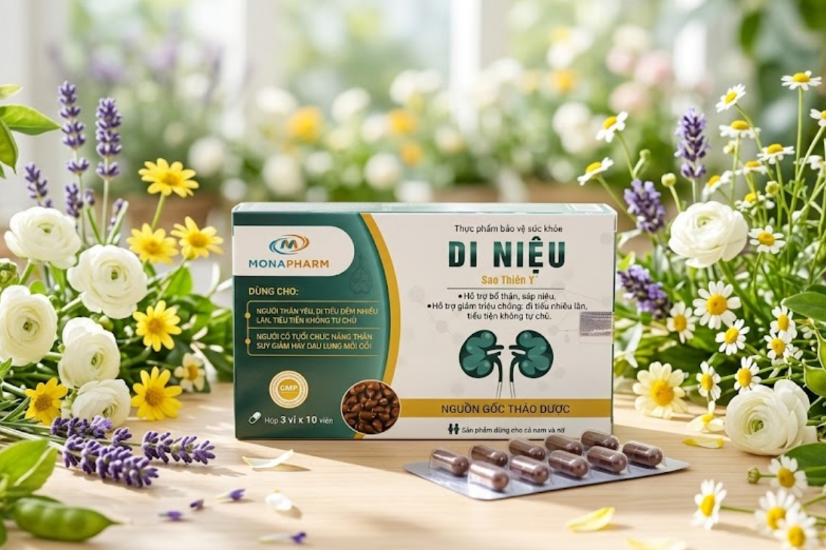 Viên uống bổ thận Di Niệu Sao Thiên Y MONAPHARM (Hộp 3 vỉ x 10 viên)