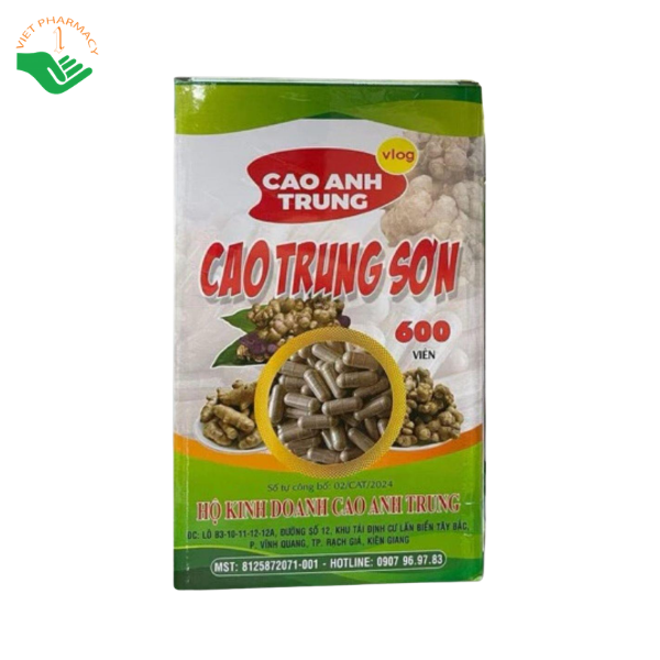Viên uống Cao Trung Sơn hỗ trợ cải thiện đau nhức xương khớp, tê mỏi tay chân (Hộp 600 viên) - Ảnh 2