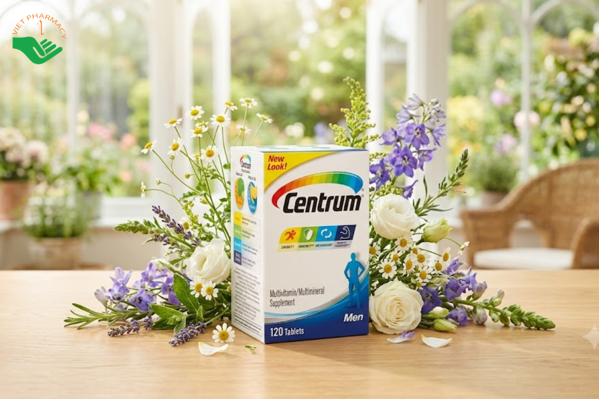 Viên uống Centrum Men GSK hỗ trợ bổ sung vitamin và tăng cường sức khỏe nam giới (Hộp 120 viên)