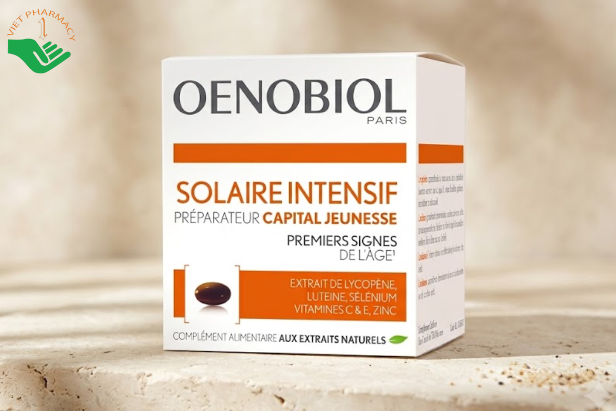 Viên uống chống nắng nội sinh trẻ hóa da Oenobiol Solaire Intensif Capital Jeunesse