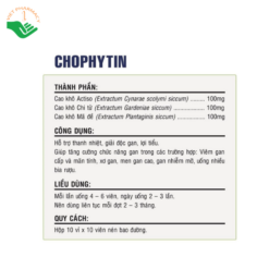 Viên uống Chophytin hỗ trợ chức năng gan, thanh nhiệt và giải độc (Lọ 40 viên)