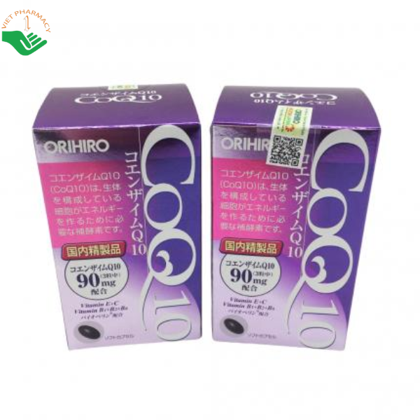 Viên uống Coenzyme Q10 Orihiro hỗ trợ chống oxy hóa, chăm sóc da và hạn chế lão hóa (Chai 90 viên)