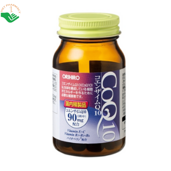 Viên uống Coenzyme Q10 Orihiro hỗ trợ chống oxy hóa, chăm sóc da và hạn chế lão hóa (Chai 90 viên)