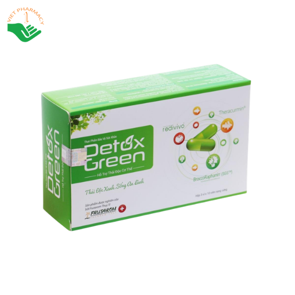 Viên uống Detox Green Mediplantex hỗ trợ giải độc, bảo vệ gan và chống oxy hóa (Hộp 3 vỉ x 10 viên) - Ảnh 2