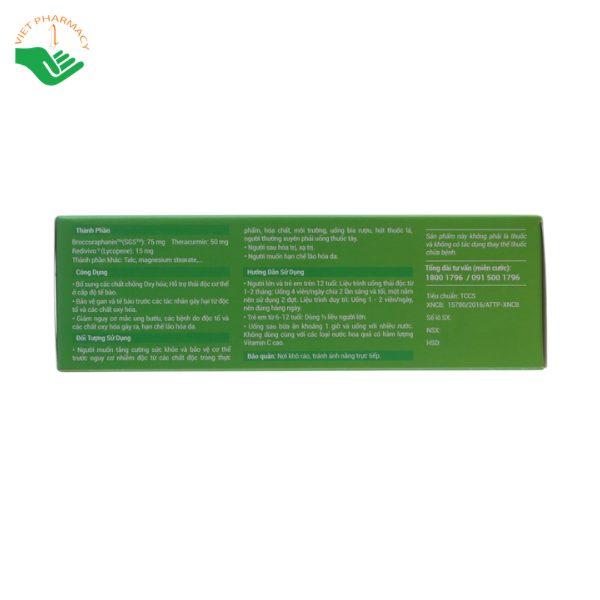 Viên uống Detox Green Mediplantex hỗ trợ giải độc, bảo vệ gan và chống oxy hóa (Hộp 3 vỉ x 10 viên) - Ảnh 4