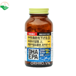 Viên uống DHA EPA Orihiro bổ sung DHA, EPA, hỗ trợ chăm sóc mắt và sức khỏe tim mạch (Lọ 180 viên)