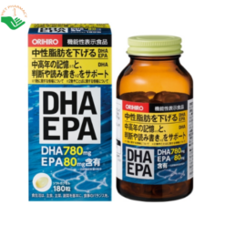 Viên uống DHA EPA Orihiro bổ sung DHA, EPA, hỗ trợ chăm sóc mắt và sức khỏe tim mạch (Lọ 180 viên)