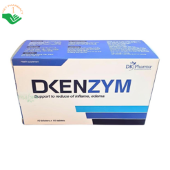 Viên uống Dkenzym DK Pharma hỗ trợ giảm sưng tấy, phù nề và triệu chứng viêm (Hộp 10 vỉ x 10 viên)