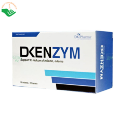 Viên uống Dkenzym DK Pharma hỗ trợ giảm sưng tấy, phù nề và triệu chứng viêm (Hộp 10 vỉ x 10 viên)