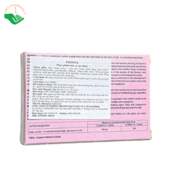 Viên uống Fionna Laboratories hỗ trợ bổ sung folate trước và trong thai kỳ (Hộp 30 viên)