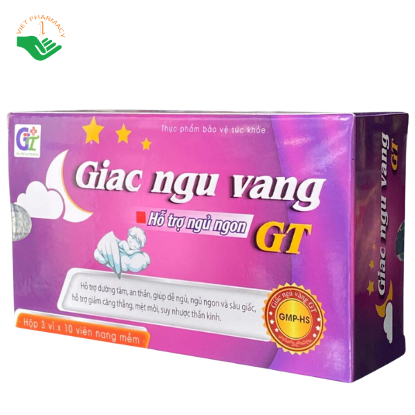 Viên uống Giấc Ngủ Vàng GT Phương Đông hỗ trợ an thần, giúp ngủ ngon và sâu giấc (Hộp 3 vỉ x 10 viên)