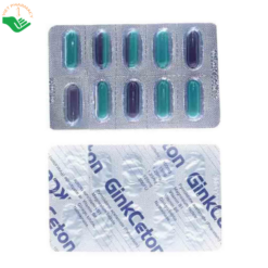 Viên uống GinkCeton TPP-France hỗ trợ tăng cường tuần hoàn máu não, giảm hoa mắt, chóng mặt và tê buồn chân tay (Hộp 10 vỉ x 10 viên)