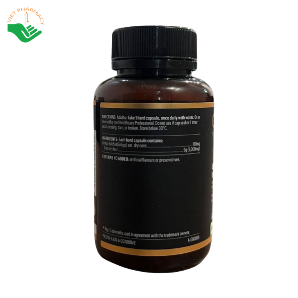 Viên uống GO Ginkgo 9000+ GO Healthy hỗ trợ tăng cường tuần hoàn não, cải thiện trí nhớ và khả năng tập trung (Hộp 1 lọ 60 viên) - Ảnh 2