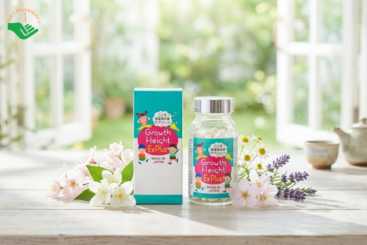 Viên uống Growth Height Ex Plus Japan Algae hỗ trợ phát triển chiều cao cho trẻ (Lọ 300 viên)