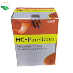 Viên uống HC-Pansicon Mediphar USA hỗ trợ bổ sung enzyme tiêu hóa, giảm đầy bụng, chướng bụng và khó tiêu (Hộp 10 vỉ x 10 viên)