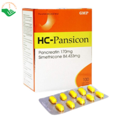 Viên uống HC-Pansicon Mediphar USA hỗ trợ bổ sung enzyme tiêu hóa, giảm đầy bụng, chướng bụng và khó tiêu (Hộp 10 vỉ x 10 viên)