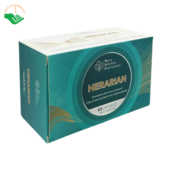 Viên uống Herarian Nutra Solutions International hỗ trợ tăng cường sức đề kháng, chống oxy hóa (Hộp 60 viên) - Ảnh 2