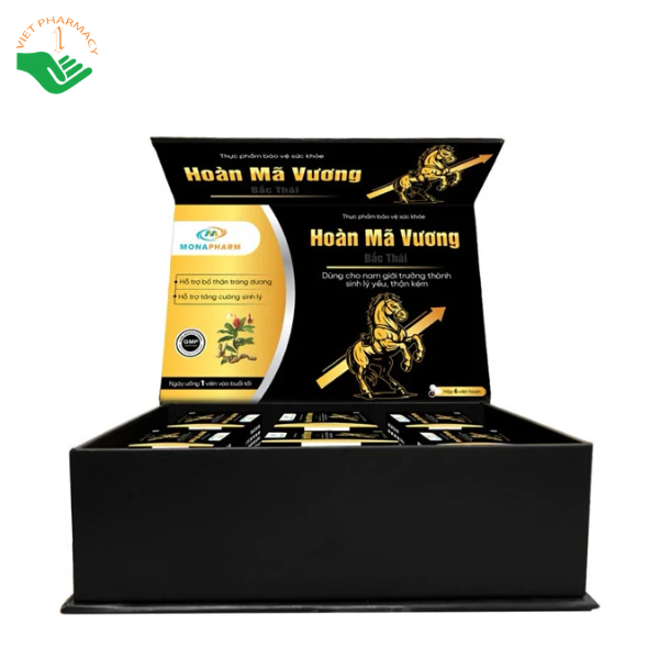 Viên uống Hoàn Mã Vương Monapharm giúp bổ thận và tăng cường sinh lý (Hộp 6 viên)