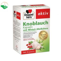 Viên uống Knoblauch Kapseln mit Mistel+Weißdorn Doppelherz hỗ trợ tim mạch (Hộp 480 viên)