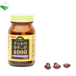 Viên uống Nattokinase 4000 Orihiro hỗ trợ giảm nguy cơ hình thành huyết khối (Lọ 60 viên)