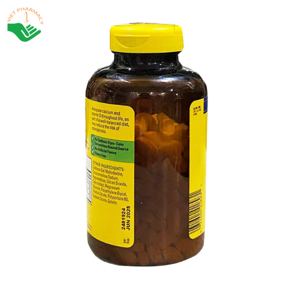 Viên uống Nature Made Calcium Magnesium Zinc bổ sung canxi, magie, kẽm và vitamin D3, hỗ trợ xương chắc khỏe (Lọ 300 viên) - Ảnh 3