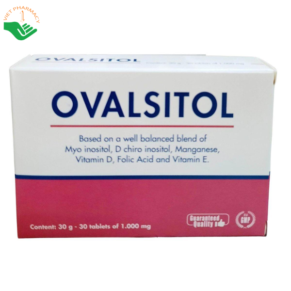Viên uống Ovasitol Erbex hỗ trợ cân bằng nội tiết, cải thiện chức năng buồng trứng ở phụ nữ đa nang (Hộp 30 viên)