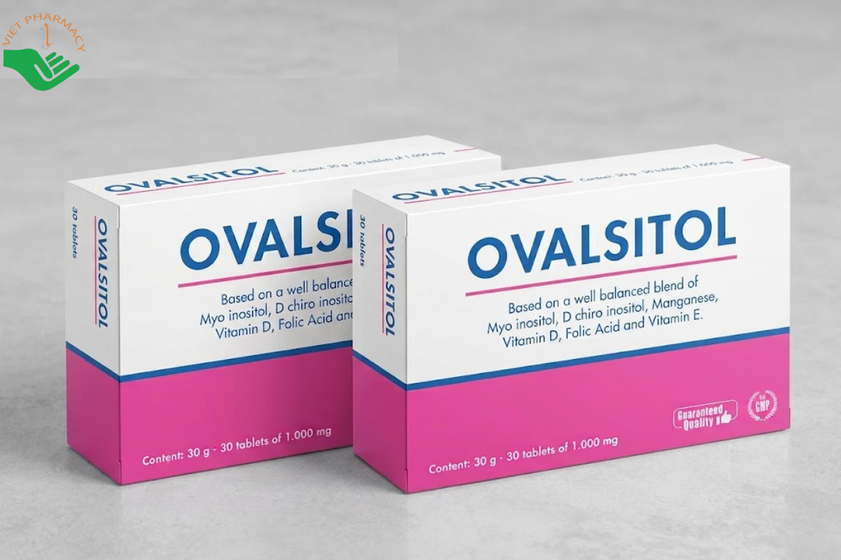 Viên uống Ovasitol Erbex hỗ trợ cân bằng nội tiết, cải thiện chức năng buồng trứng ở phụ nữ đa nang (Hộp 30 viên)
