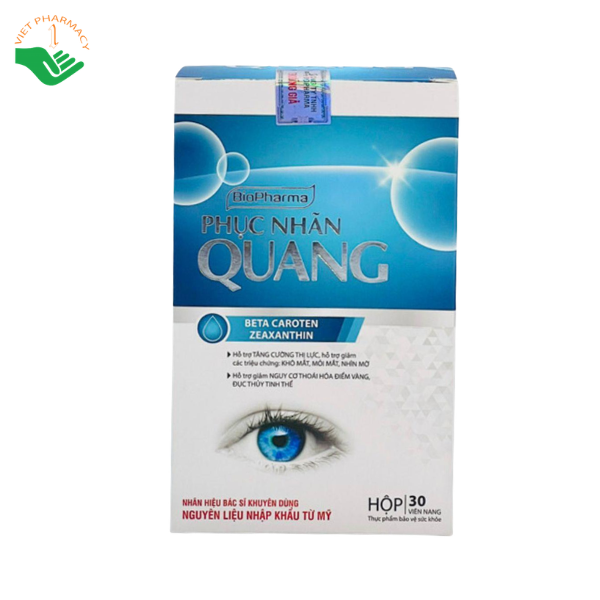 Viên uống Phục Nhãn Quang BioPharma hỗ trợ tăng cường thị lực, giảm khô mỏi mắt (Hộp 1 lọ 30 viên) - Ảnh 3