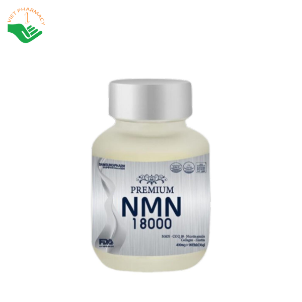 Viên uống Premium NMN 18000 Samsung Pharm hỗ trợ sản sinh NAD+ và chống oxy hóa (Hộp 90 viên)