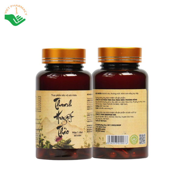 Viên uống Thanh Huyết Thảo Mediphar hỗ trợ ổn định và cải thiện đường huyết (Hộp 60 viên)