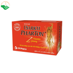 Viên uống Usarich Pharton hỗ trợ bồi bổ vitamin, tăng cường sức khỏe và giảm mệt mỏi (Hộp 6 vỉ x 10 viên)