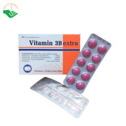 Viên uống Vitamin 3B Extra Quapharco hỗ trợ điều trị thiếu vitamin nhóm B (Hộp 10 vỉ x 10 viên)
