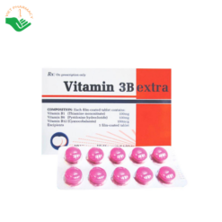 Viên uống Vitamin 3B Extra Quapharco hỗ trợ điều trị thiếu vitamin nhóm B (Hộp 10 vỉ x 10 viên)