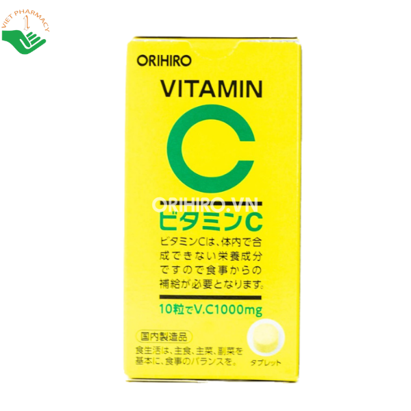 Viên uống Vitamin C Orihiro bổ sung vitamin C, hỗ trợ chống oxy hóa (Lọ 300 viên)