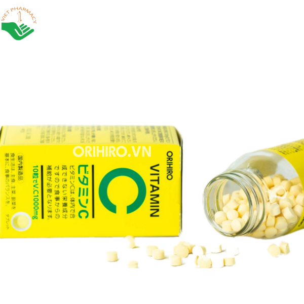 Viên uống Vitamin C Orihiro bổ sung vitamin C, hỗ trợ chống oxy hóa (Lọ 300 viên)