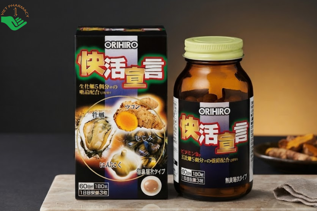 Viên uống Vivacity Orihiro bổ sung dưỡng chất, hỗ trợ tăng cường sức khỏe và sinh lực (Hộp 180 viên)