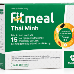 Bột ngũ cốc Fitmeal Thái Minh bổ sung dinh dưỡng, chất xơ và canxi (Hộp 15 gói x 50g)