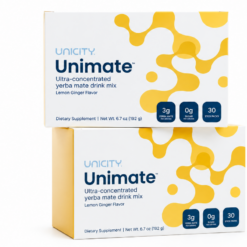 Bột uống Unimate Lemon Ginger Unicity hỗ trợ tỉnh táo, tăng cường năng lượng (Hộp 30 gói x 6,3g)