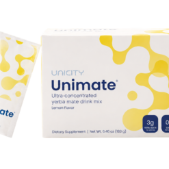 Bột uống Unimate Lemon Ginger Unicity hỗ trợ tỉnh táo, tăng cường năng lượng (Hộp 30 gói x 6,3g)