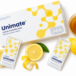 Bột uống Unimate Lemon Ginger Unicity hỗ trợ tỉnh táo, tăng cường năng lượng (Hộp 30 gói x 6,3g)